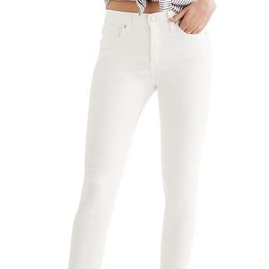 Madewell - 9" High Rise Skinny White Jeans-Size 28